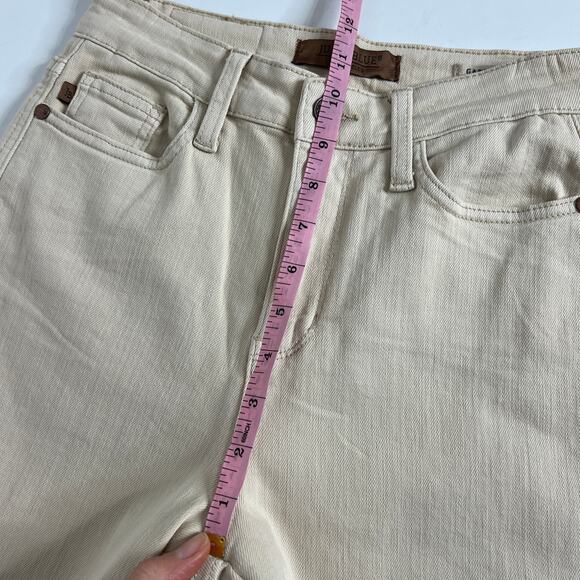 Judy Blue Tan Khaki Cropped Wide Leg Pants Size 1 / 25 - Picture 6 of 10